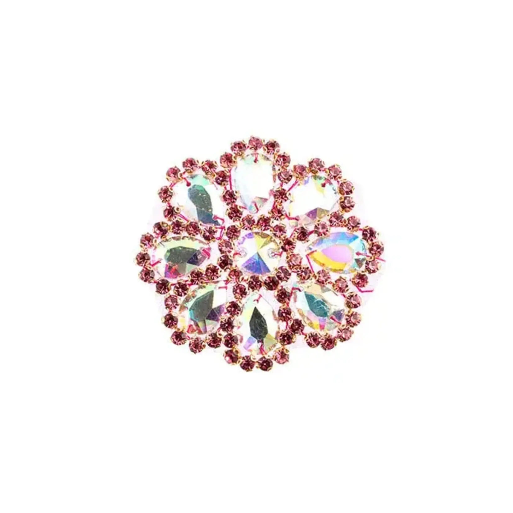 Crystal Motif Daisy 65mm Crystal AB/Fuchsia
