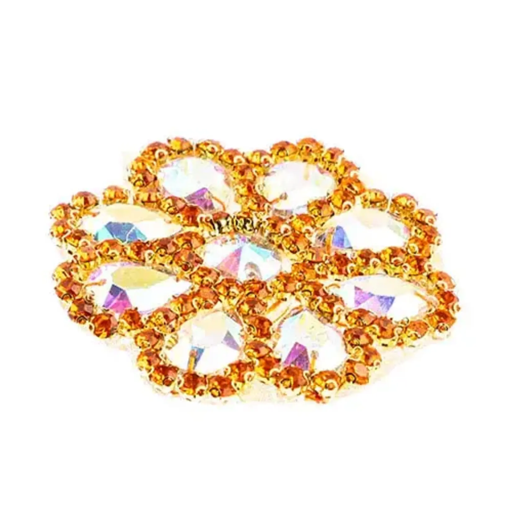 Crystal Motif Daisy 65mm Crystal AB/Orange