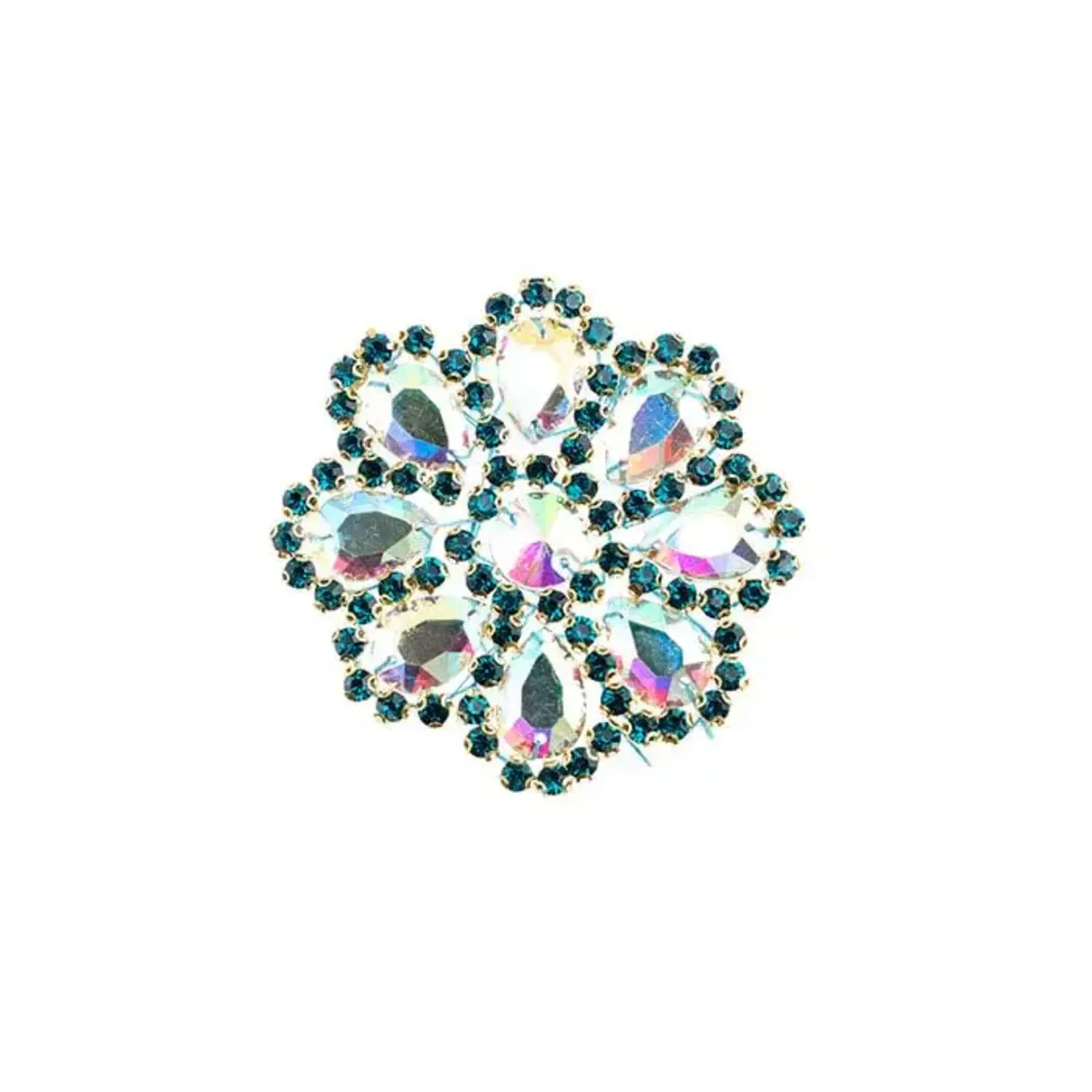 Crystal Motif Daisy 65mm Crystal AB/Peacock Blue