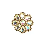 Crystal Motif Daisy 65mm Gold