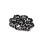 Crystal Motif Daisy 65mm Montana/Black Diamond