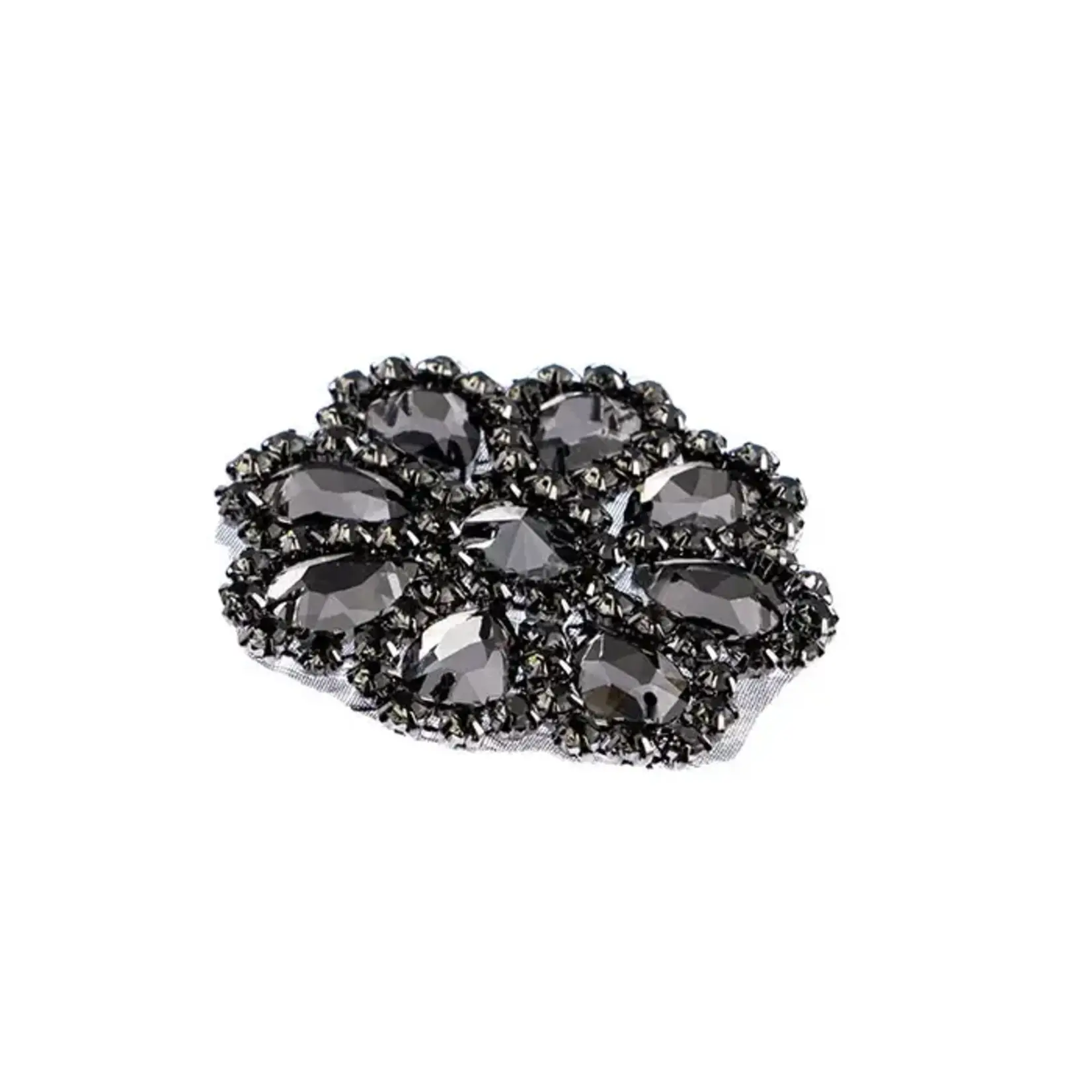 Crystal Motif Daisy 65mm Montana/Black Diamond