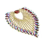 Crystal Motif Flare 11.2x8.5cm Red AB Gold Casing