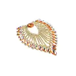 Crystal Motif Flare 13.5x5.7cm Orange AB Gold Casing