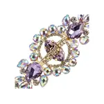 Crystal Motif Cosmos 13.5x5.7cm Amethyst AB Gold Casing