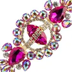Crystal Motif Cosmos 13.5x5.7cm Fuchsia AB Gold Casing