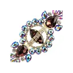 Crystal Motif Cosmos 13.5x5.7cm Purple AB Gold Casing