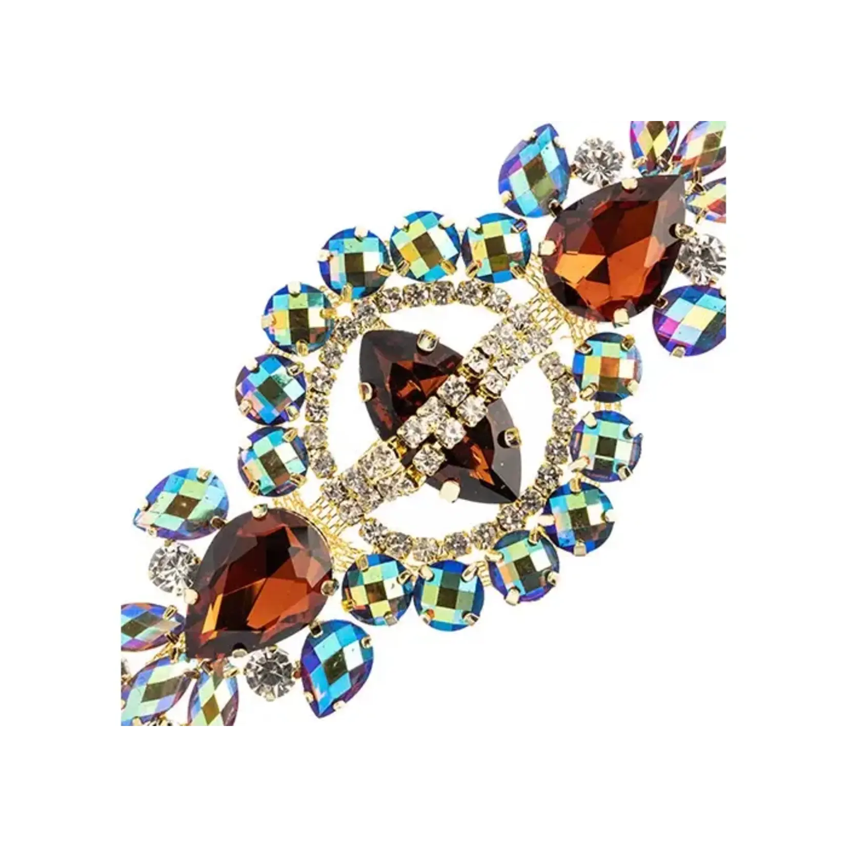 Crystal Motif Cosmos 13.5x5.7cm Topaz AB Gold Casing