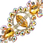 Crystal Motif Cosmos 13.5x5.7cm Yellow AB Gold Casing