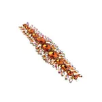 Crystal Motif Thorns 20.5x5cm Orange AB Gold Casing