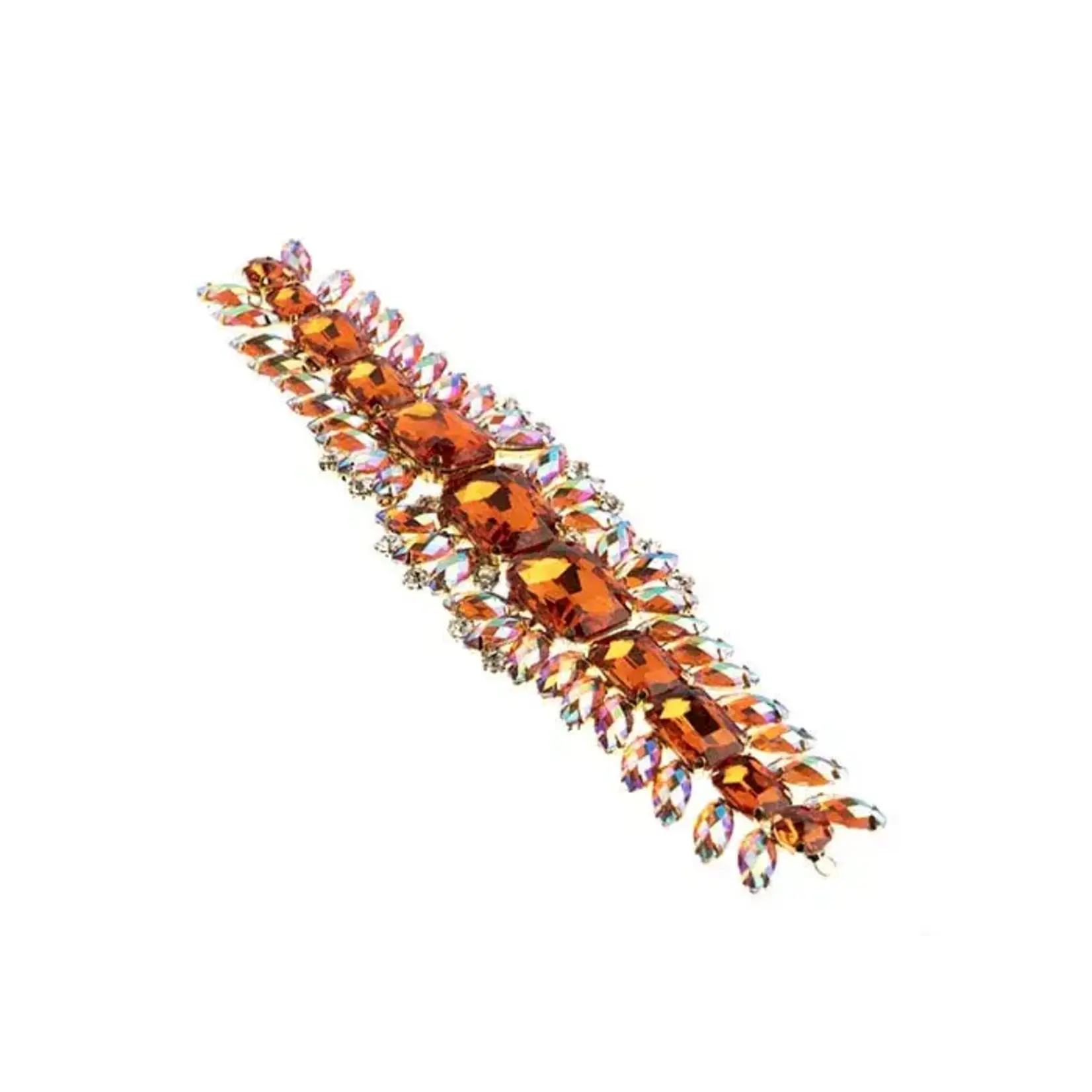 Crystal Motif Thorns 20.5x5cm Orange AB Gold Casing