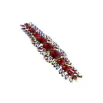 Crystal Motif Thorns 20.5x5cm Red AB Gold Casing