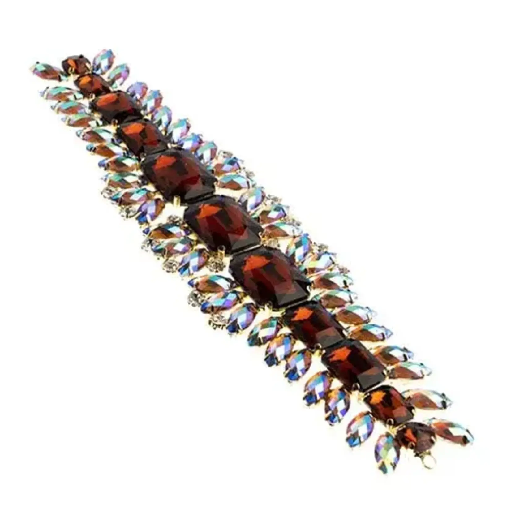 Crystal Motif Thorns 20.5x5cm Topaz AB Gold Casing