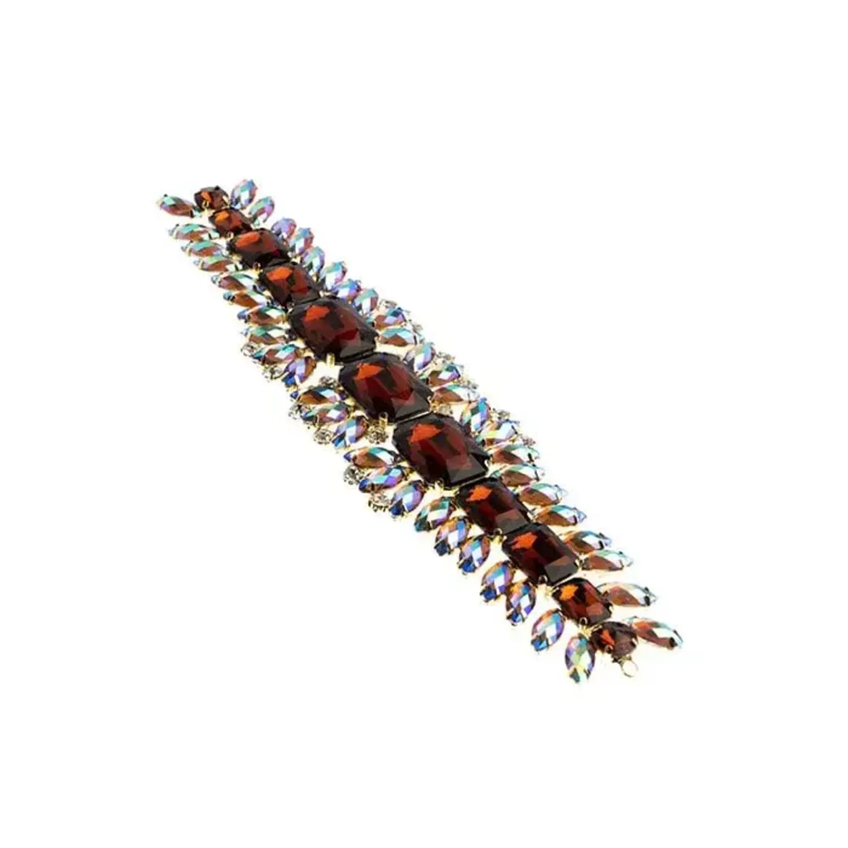 Crystal Motif Thorns 20.5x5cm Topaz AB Gold Casing