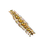 Crystal Motif Thorns 20.5x5cm Yellow AB Gold Casing