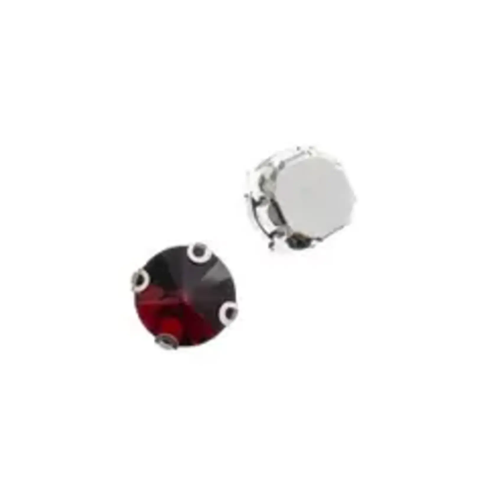 Crystal Lane DIY Sew on Rhinestone 10mm Silver/Garnet 20pcs