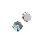 Crystal Lane DIY Sew on Rhinestone 10mm Silver/Neon Blue AB 20pcs