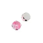 Crystal Lane DIY Sew on Rhinestone 10mm Silver/Neon Fuchsia AB 20pcs