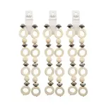 Wood circle and hexagon bead w/Metal gold spacer and metal circle 7 in strand