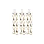 Wood circle and round beads with metal round bead   7 in Strand (2 strands per header)