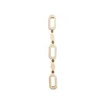 Wood Octagon and hexagon  Bead  with metal spacer  7 in Strand