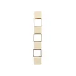 Wood square  Bead  with metal gold square  bead  7 in Strand