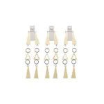 Wood Triangle Bead  with metal circle bead  7 in Strand (2 strands per header)