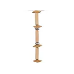 Wood tube and triangle  beads with metal spacer bead 7 in Strand