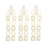 Wooden Oval and Square Beads 7 in Strand  (2 strands per header)