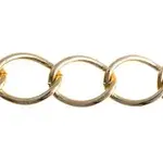 Aluminium Chain 28x22mm Gold 10m/spool