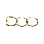 Aluminium Chain 28x22mm Gold 10m/spool