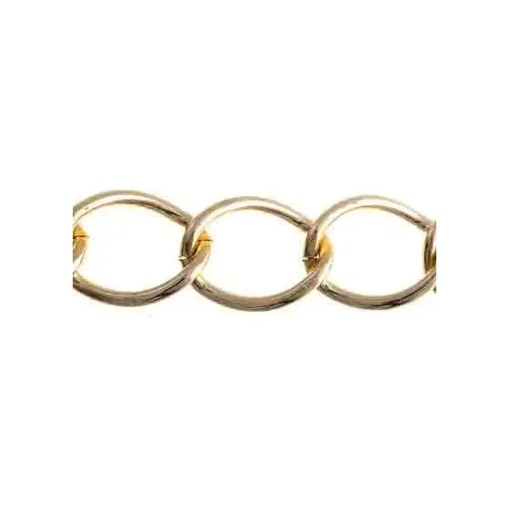 Aluminium Chain 28x22mm Gold 10m/spool