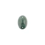 Czech Glass 2 Hole Cabochon 18 x 13mm Oval Opaque Marble Turquoise 6pcs