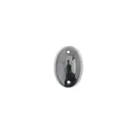 Czech Glass 2 Hole Cabochon 18 x 13mm Oval Opaque Metallic Hematite 6pcs