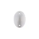 Czech Glass 2 Hole Cabochon 18 x 13mm Oval Opaque Pearl 6pcs