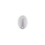 Czech Glass 2 Hole Cabochon 18 x 13mm Oval Opaque Pearl 6pcs