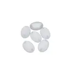 Czech Glass 2 Hole Cabochon 18 x 13mm Oval Transparent Crystal Matt 6pcs