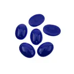 Czech Glass 2 Hole Cabochon 25 x 18mm Oval Opaque Navy 6pcs
