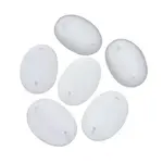 Czech Glass 2 Hole Cabochon 25x18mm Oval Transparent Crystal Matt 6pcs
