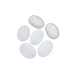 Czech Glass 2 Hole Cabochon 25x18mm Oval Transparent Crystal Matt 6pcs