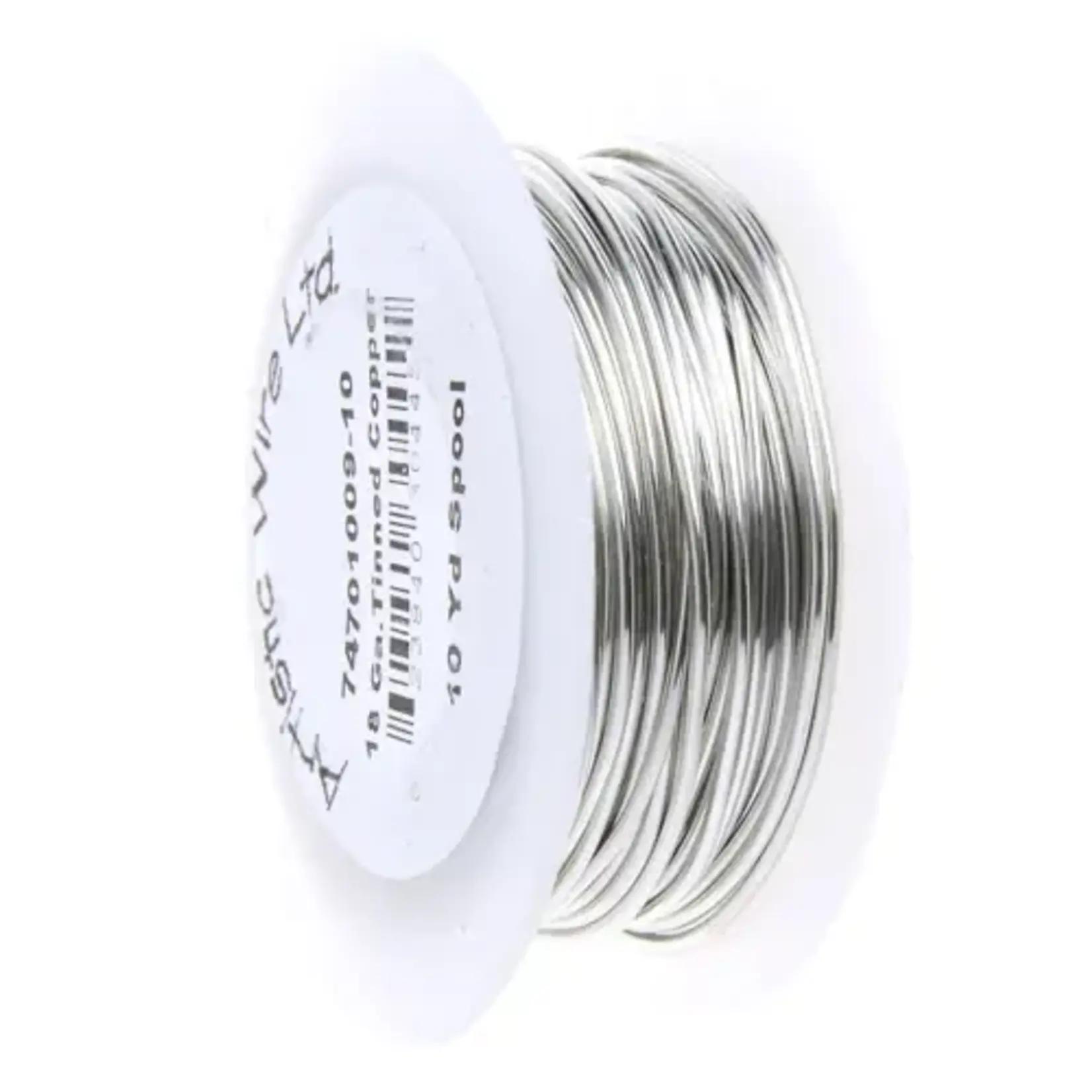 Art Wire 18ga Lead/Nickel safe - Tinned Copper/Plated Silver 10yds