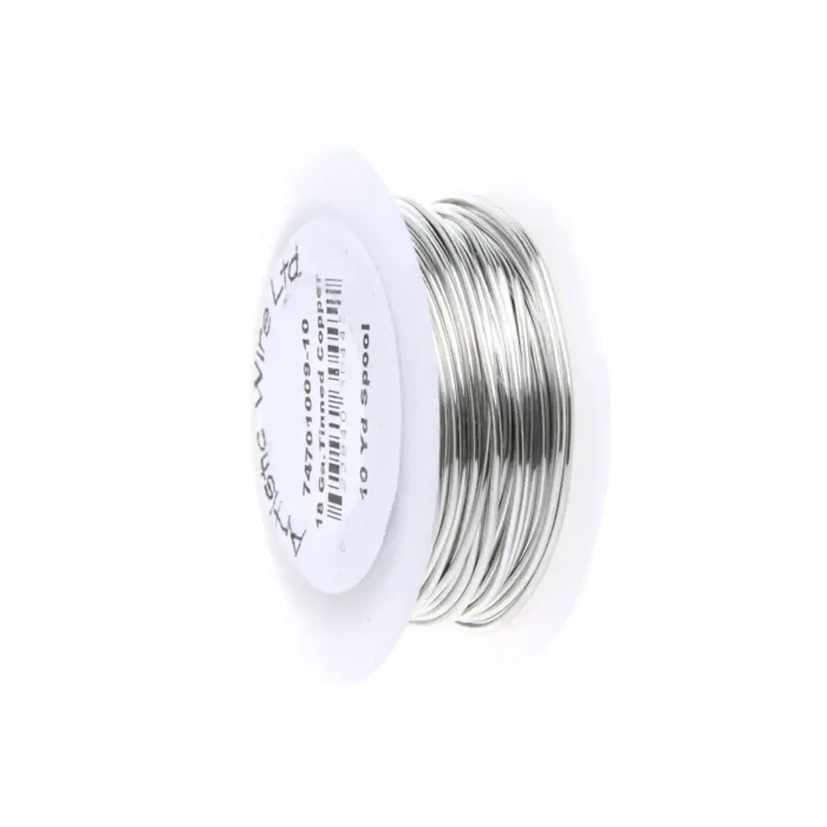 Art Wire 18ga Lead/Nickel safe - Tinned Copper/Plated Silver 10yds