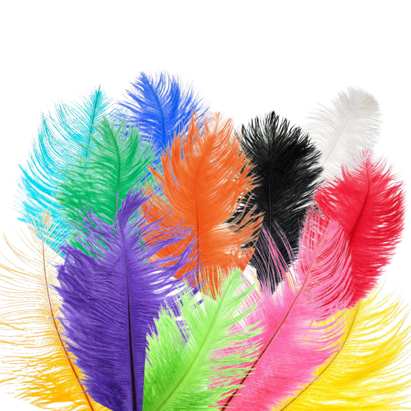 Ostrich Drab Plumes 6-8 Inch (12 pieces)