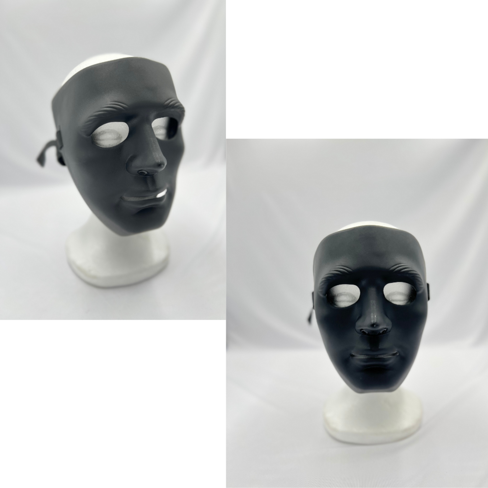 Halloween Mask 7.5'' (full face mask) Matte Black