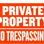 Bazic Bazic Sign 12" x 16" -  Private Property