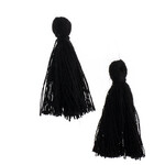 Cotton Tassels (20 pcs) 1 Inch Black