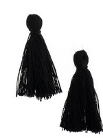 Cotton Tassels (20 pcs) 1 Inch Black