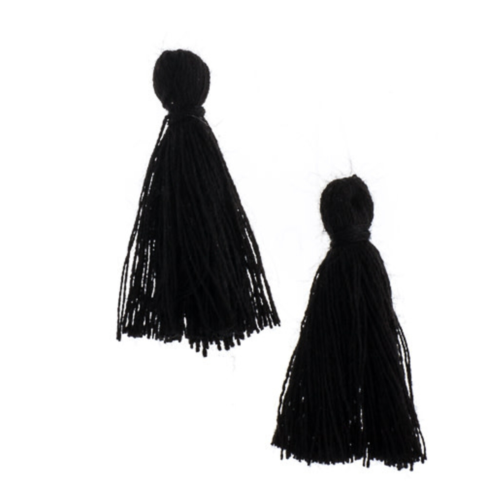 Cotton Tassels (20 pcs) 1 Inch Black