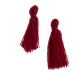 Cotton Tassels (20 pcs) 1 Inch Burgandy