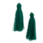 Cotton Tassels (20 pcs) 1 Inch Emerald